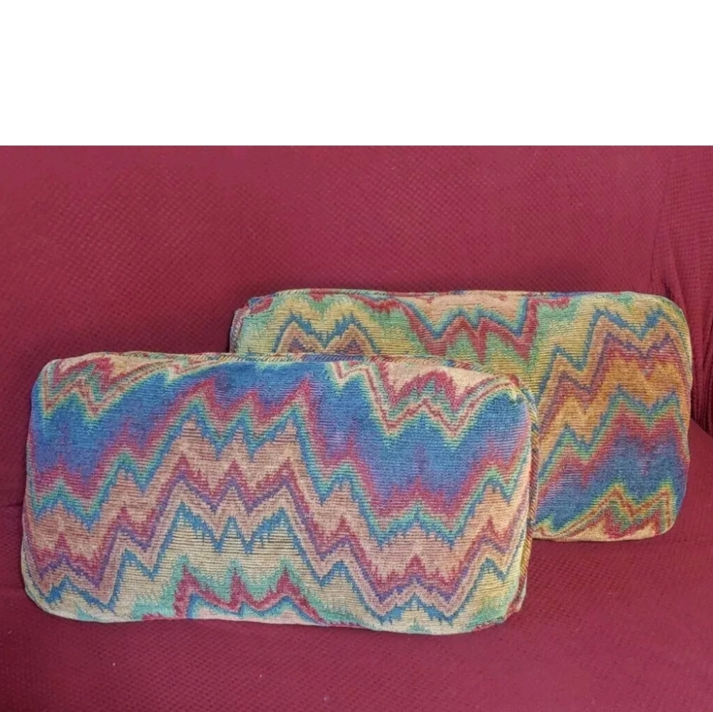 2 Southwestern Aztec Tapestry Throw Pillow Oblong Feather Filler Couch Chair Bed - Picture 11 of 11